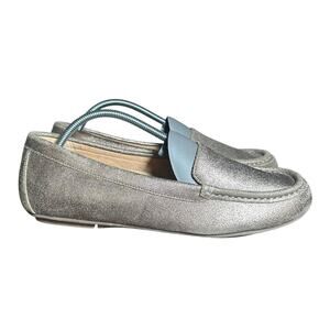 Vionic Metallic Silver Slip-On Loafers
